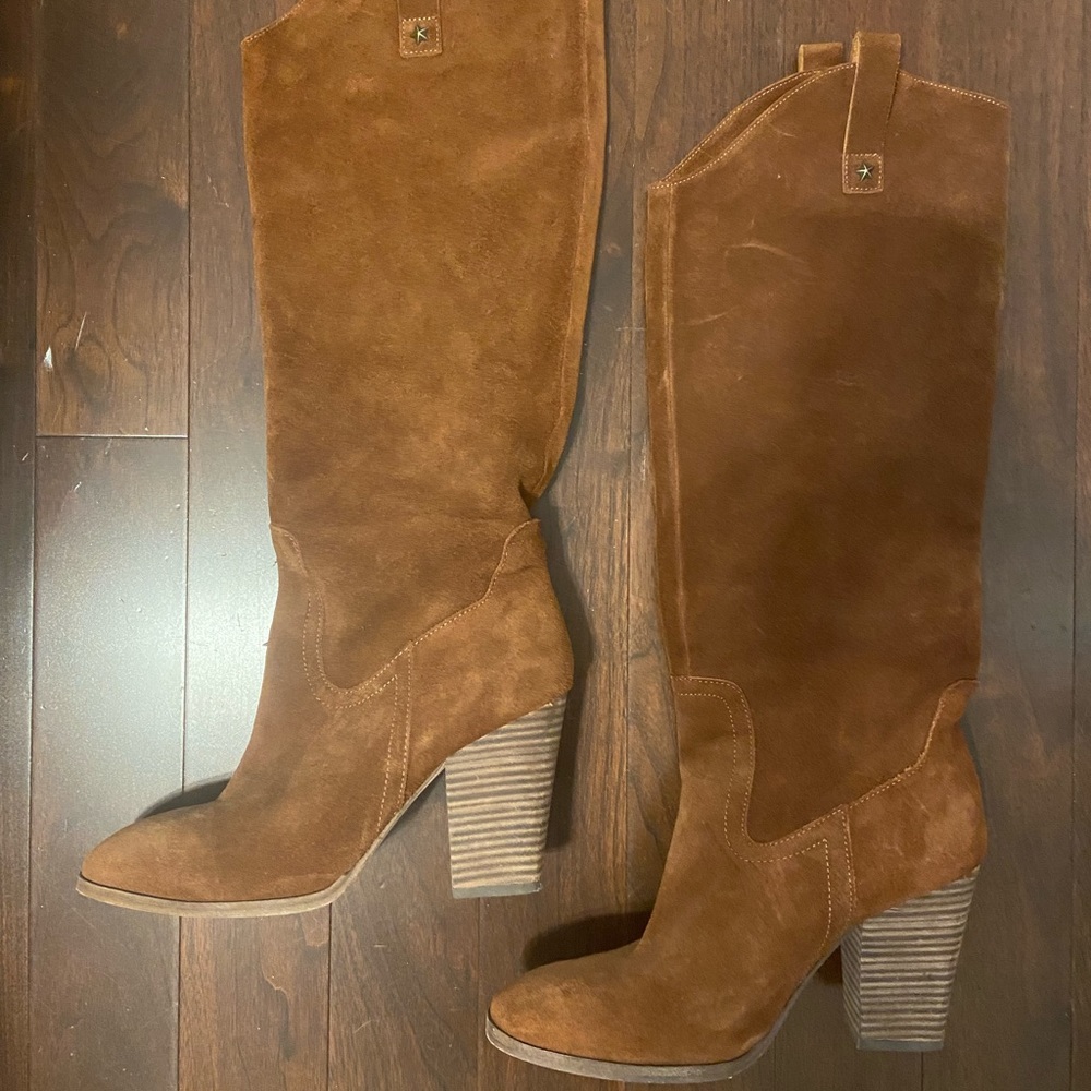 Free people tall suede cowboy boots